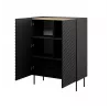 Lentynų sistema cama meble ONDA 2D2SZ knygų spinta 98×45×127 cm juoda