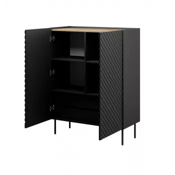 Lentynų sistema cama meble ONDA 2D2SZ knygų spinta 98×45×127 cm juoda