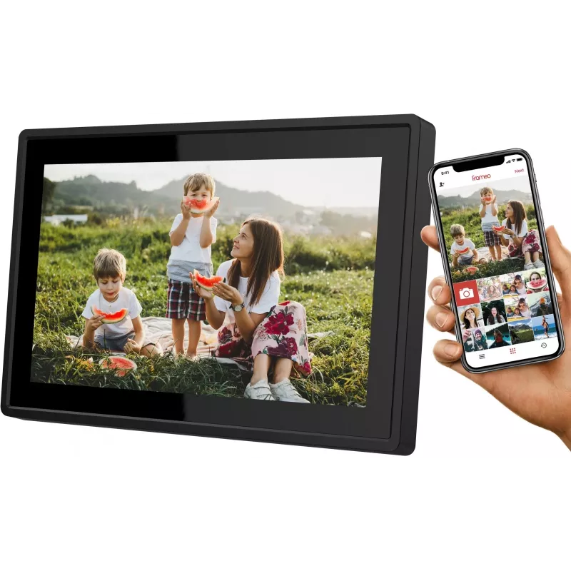 Skaitmeninis nuotraukų rėmelis SENCOR SDF1092B 10,1 col. jutiklinis IPS 1280×800 Wi‑Fi 4,6 GB MicroSD tvirtinamas prie sienos