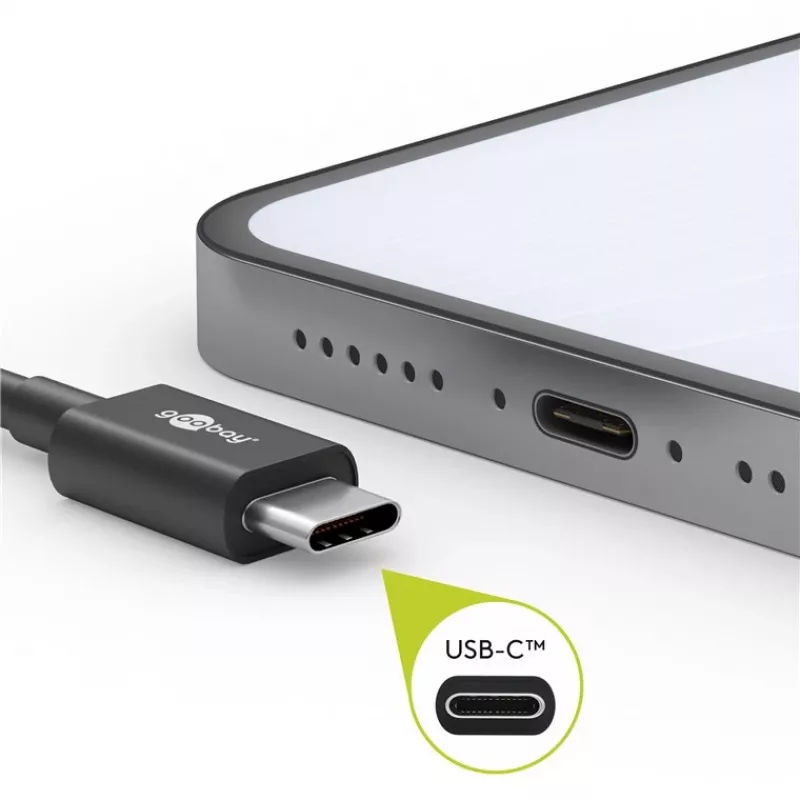 Goobay USB-C įkrovimo ir sinchronizavimo laidas, 0,5 m | 66315
