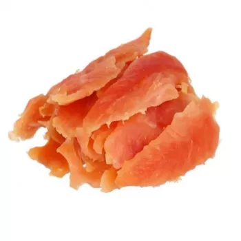 Šunų skanėstas Hilton Soft Chicken Jerky 500 g maišelis — minkštas vištienos skanėstas, 45 % baltymų, 2,5 % riebalų, be glitimo