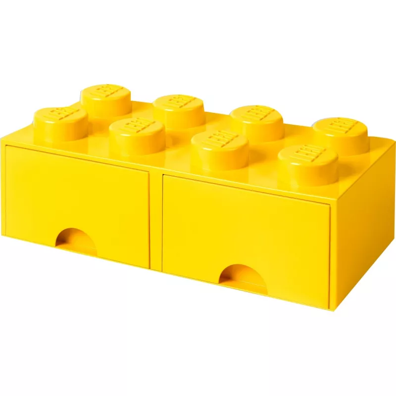 LEGO Drawer Brick 8 — geltonas (modelis 40061732) laikymo stalčius kaladėlėms ir smulkioms dalims