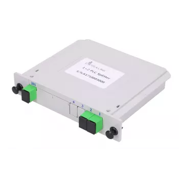 Optinis PLC skirstytuvas 1:2 SC/APC lizdinio tipo, Extralink, juodas ABS