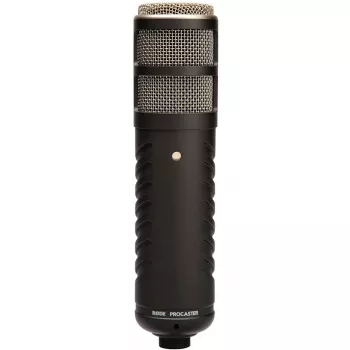 Studijinis dinaminis mikrofonas RØDE Procaster — laidinis, mini XLR (3 kontaktų), 75–18 000 Hz, 32 Ω, -56 dB, juodas, 695 g