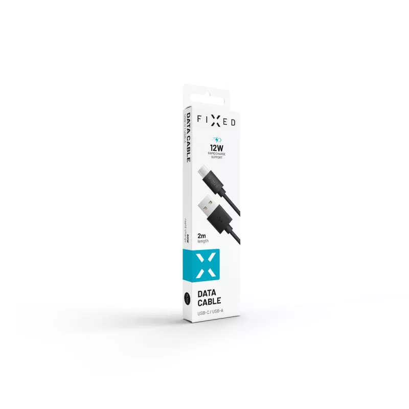 USB į USB-C duomenų ir įkrovimo laidas FIXED FIXD-UC2M-BK — 2,0 m, juodas