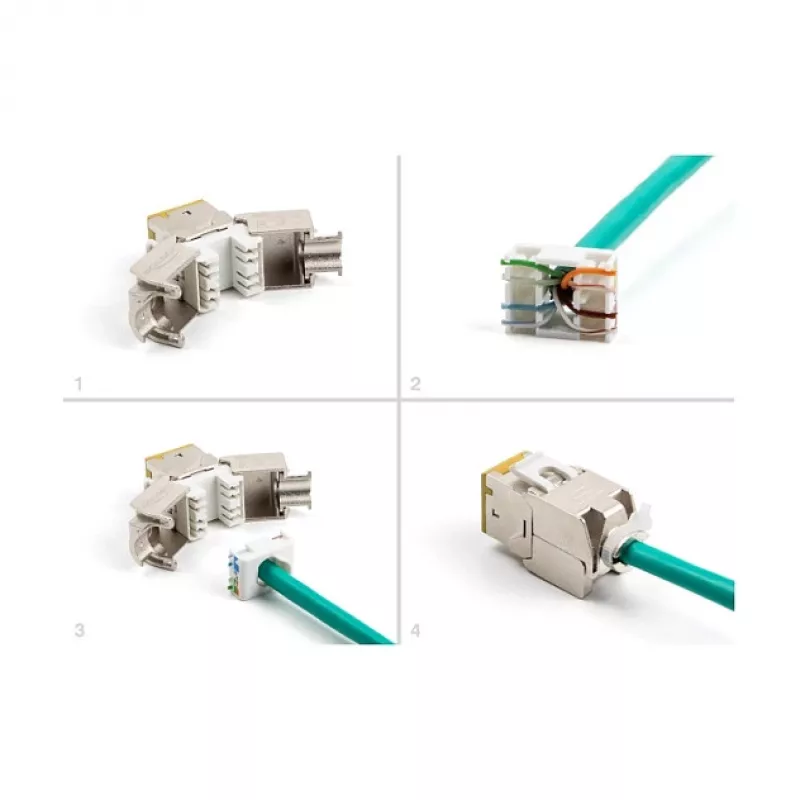 DeLOCK keystone modulis 88111 Plokščias Geltonas RJ-45 10 vnt.