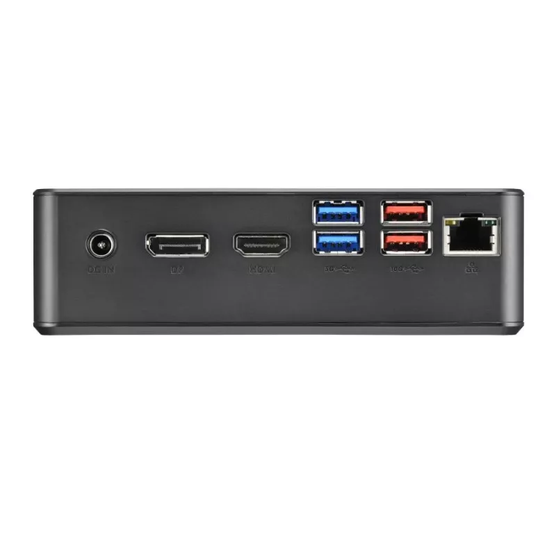 Shuttle XPC Nano PC NC40U, Intel Celeron 7305U, 1x HDMI, 1x DP, 1x USB-C/DP, 6x USB3.2, 1x 2,5 colio lizdas, 2x M.2, 1x LAN, RAID, 24/7 nuolatinis veikimas, įsk. VESA ir stovą