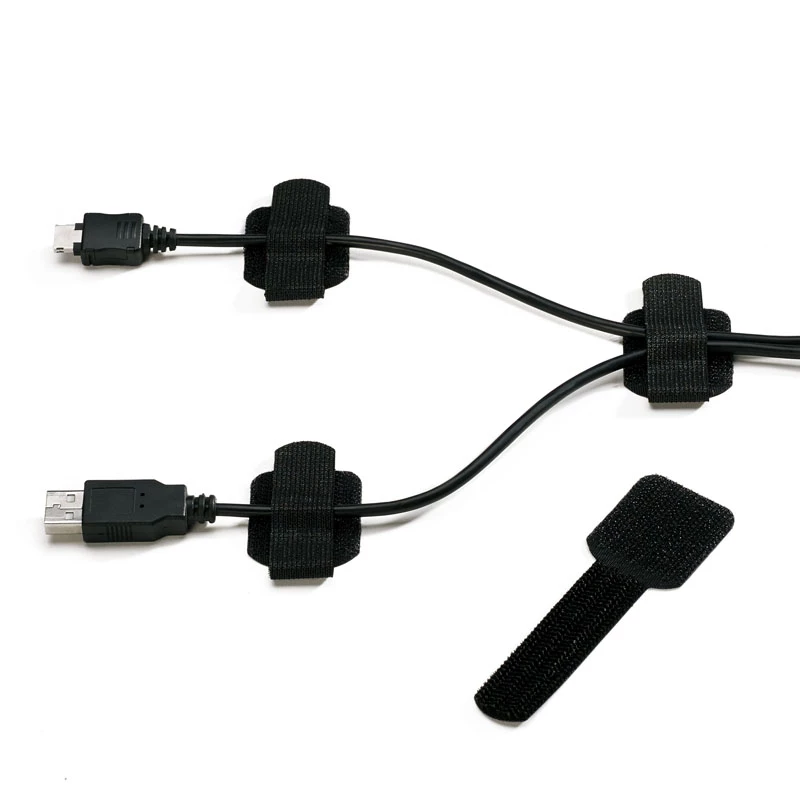 LABEL THE CABLE PRO Sieninis Velcro Laikiklis Kabeliams, 50 vnt. - juoda