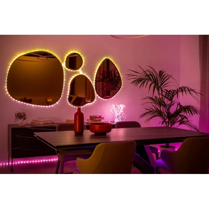Twinkly Dots 60 RGB USB išmanieji žibintai, 3 m, juodi