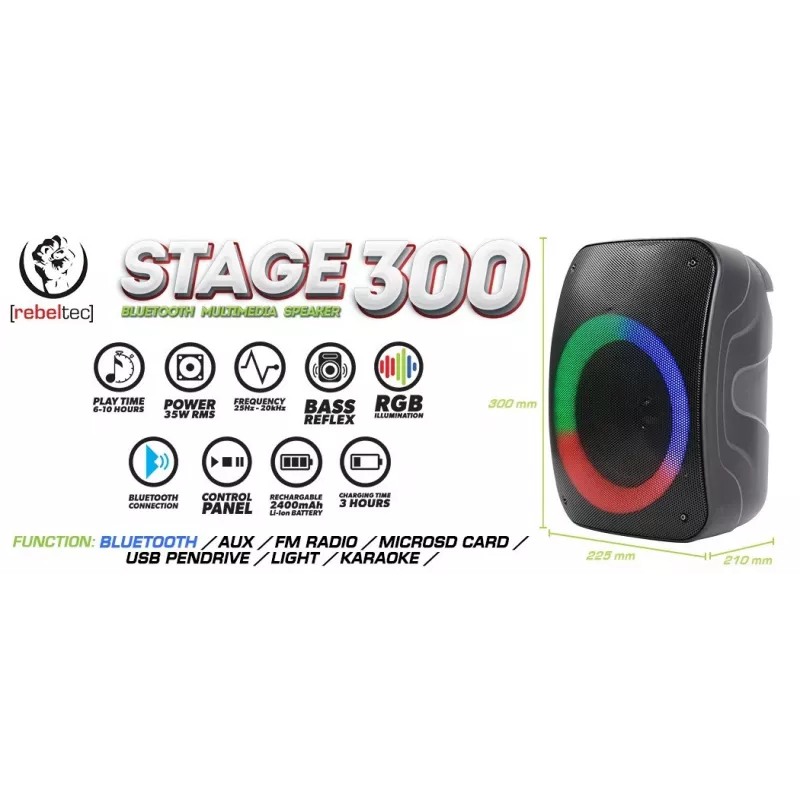 Rebeltec RBLGLO000041 Juoda