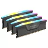 DIMM 64 GB DDR5-6000 (4x 16 GB) Quad-Kit, atmintinė juoda, CMH64GX5M4B6000C36, Vengeance RGB, INTEL XMP