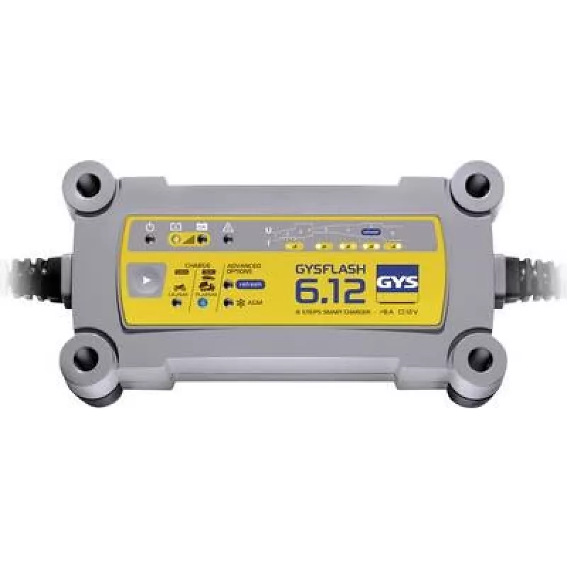 Akumuliatorių įkroviklis GYS FLASH 6.12 — 12V 6A automatinis įkroviklis