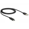 USB laidas DeLOCK 83600 USB 2.0 1 m USB C USB A juodas