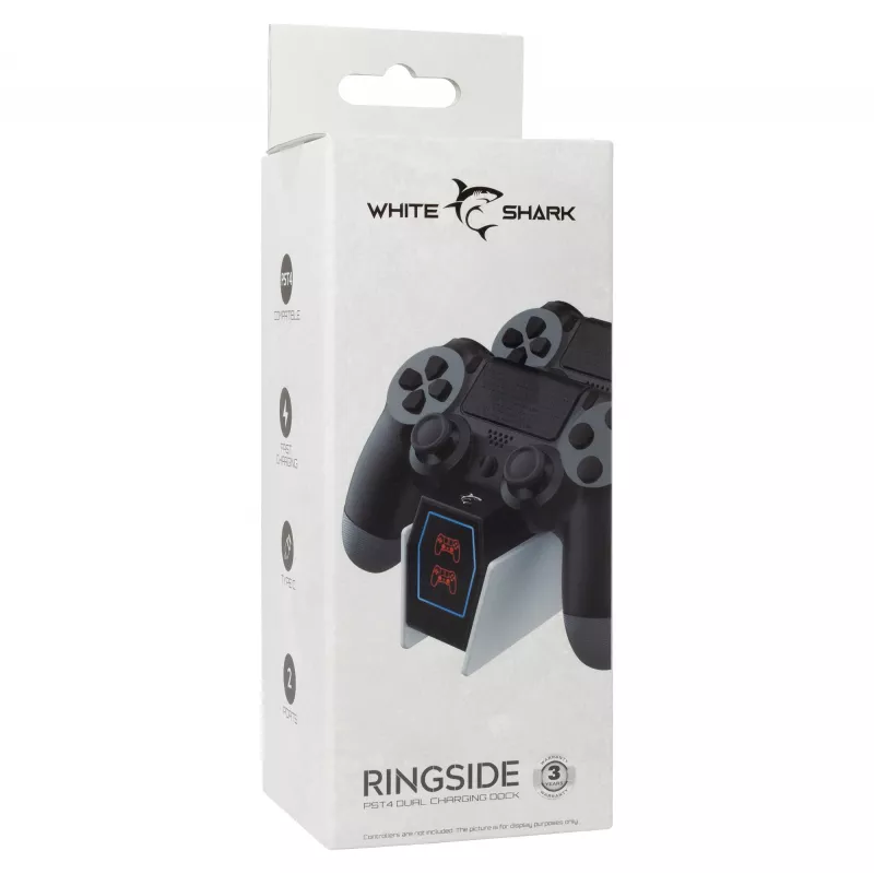 White Shark PS4-0417 dvigubo įkrovimo stotelė PS4 valdikliams