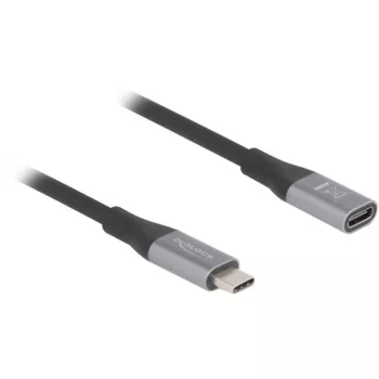 DeLOCK USB laidas USB4 Gen 2x2 2m USB C Juoda Pilka 81202