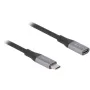 DeLOCK USB laidas USB4 Gen 2x2 2m USB C Juoda Pilka 81202