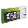 Didelis skaitmeninis laikrodis su temperatūros jutikliu, tvirtinamas ant sienos arba pastatomas, 37x17 cm LCD ekranas, maitinimo adapteris ir baterijomis maitinamas
