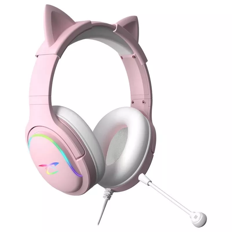 Subsonic Spectra LED žaidimų ausinės Sweety Pink