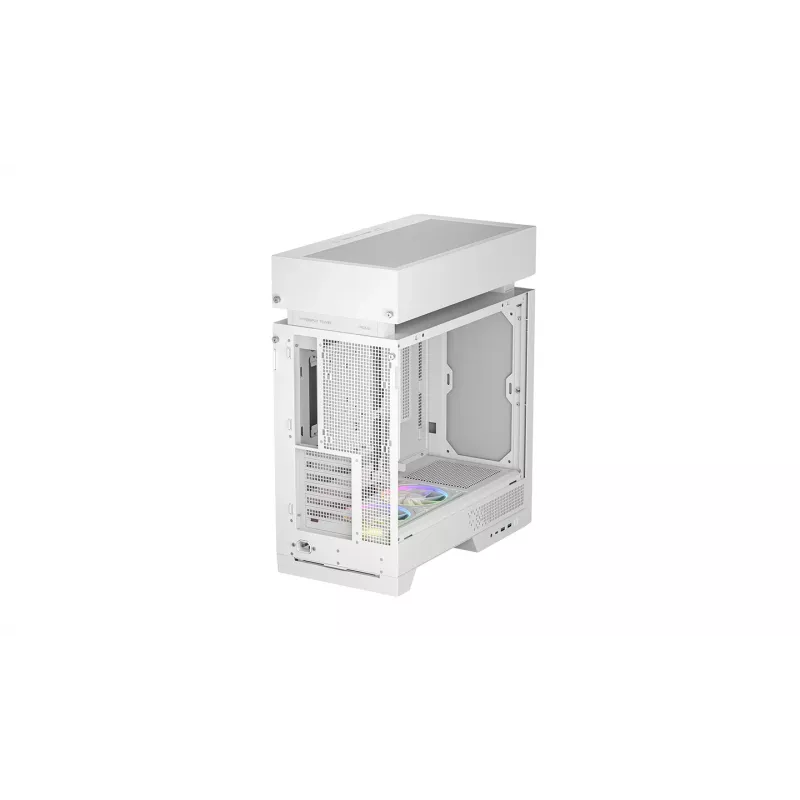 PC korpusas DeepCool CL660 WH White — ATX/Micro-ATX/Mini-ITX, grūdintas stiklas, palaiko ATX/PS2/SFX/SFX‑L PSU