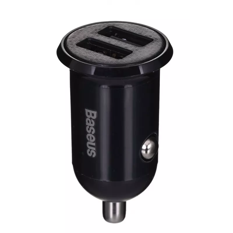 Automobilinis pakrovėjas Baseus Gain Pro Universalus Juodas — 2× USB 2.0, 2,4 A vienam prievadui, įvestis 12–24 V, 5 V išvestis