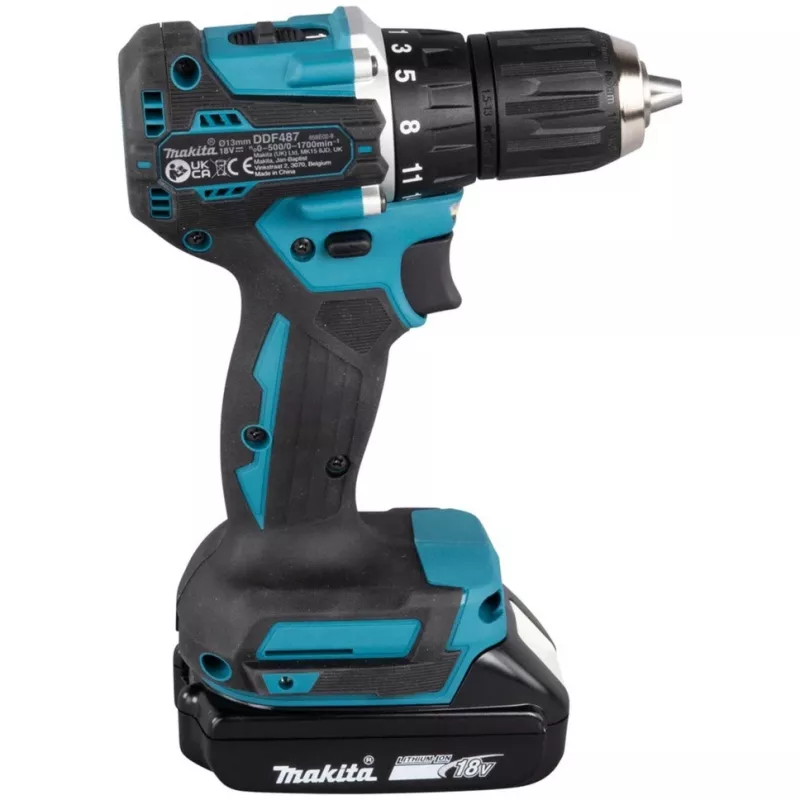 Makita DDF487RAJ elektrinis suktuvas / smūginis suktuvas 1700 RPM Juoda, Žalia