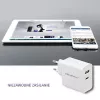 Qoltec 51718 įkroviklis | 45W | 5-20V | 2.4-3A | USB type C PD | USB | Balta