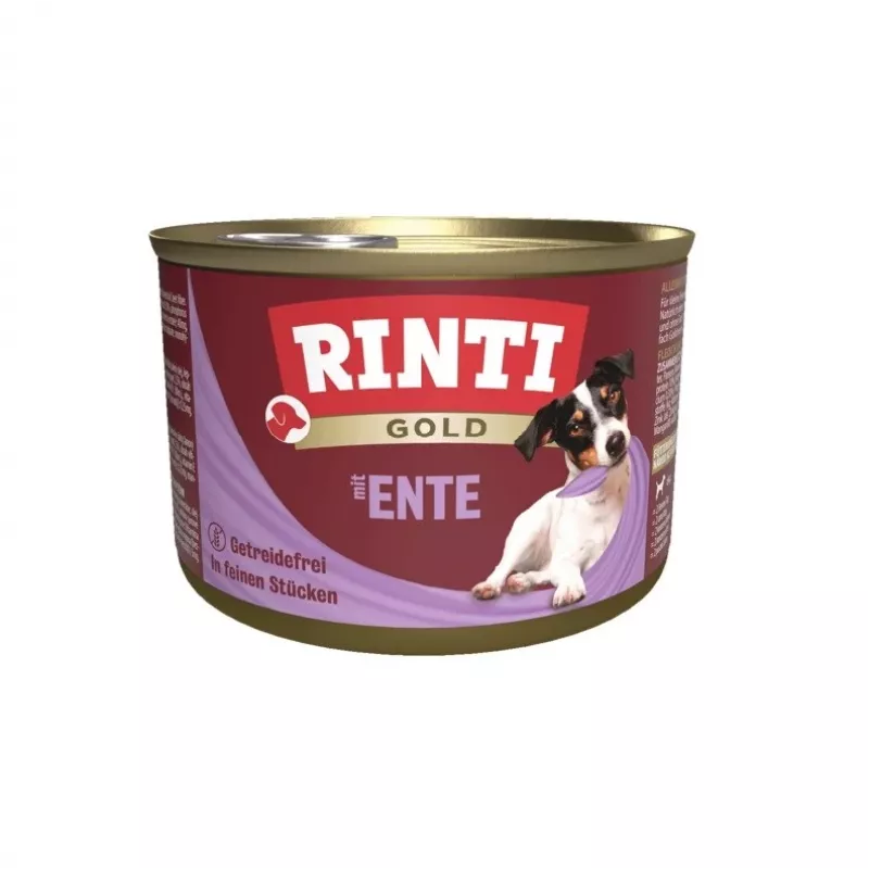 RINTI Gold Duck - šlapias šunų maistas - 185g