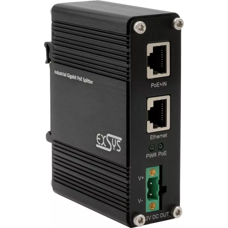 “PoE+” skirstytuvas “Exsys EX-60325” 802.3at, išvestis 12 V DC 20 W