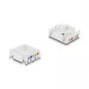 Keystone modulis RJ45 į LSA Cat.6 UTP su fiksavimo spaustuku ir be kabelių raiščių — DELOCK 90794, plokščias juodas/baltas, 16,1×30×19,4 mm