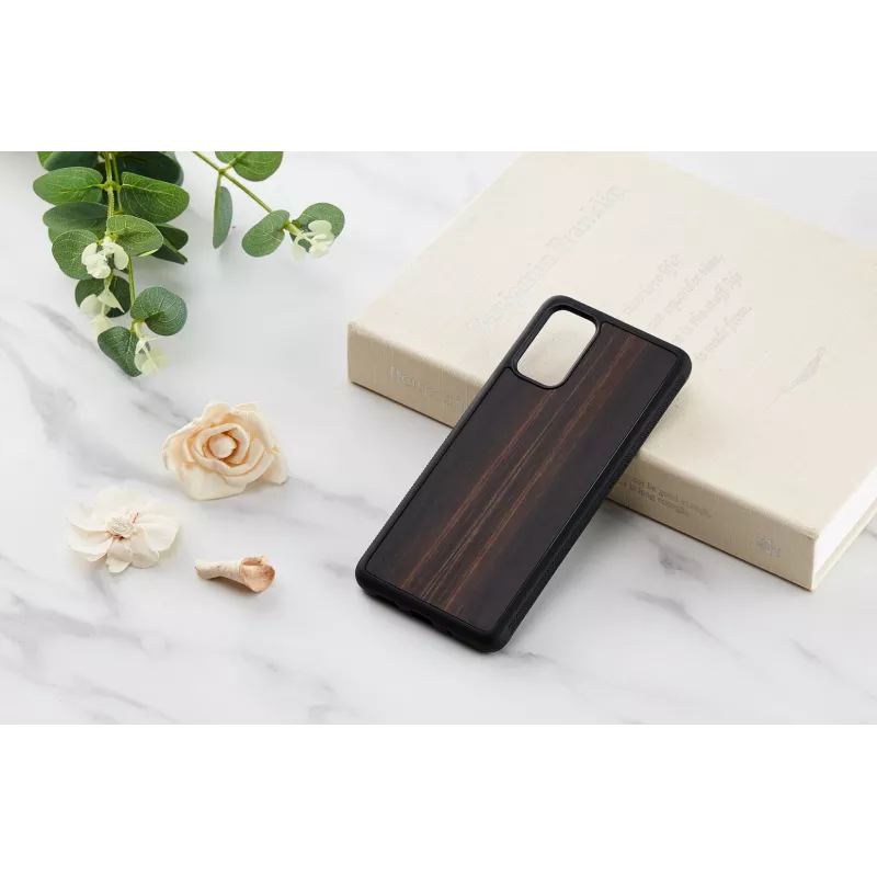 Apsauginis dėklas Samsung Galaxy S20+ — medis ir žmogus — juodmedžio juoda