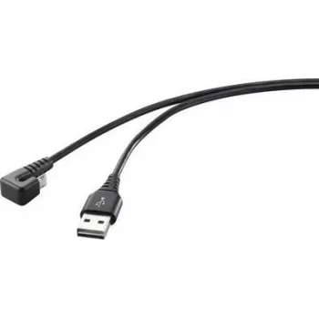 Renkforce USB 2.0, Telefon (analog) Connection Cable [1x USB 2.0 Plug A - 1x USB 2.0 Socket Micro-B] 1.00 m Juoda (RF-4598342)