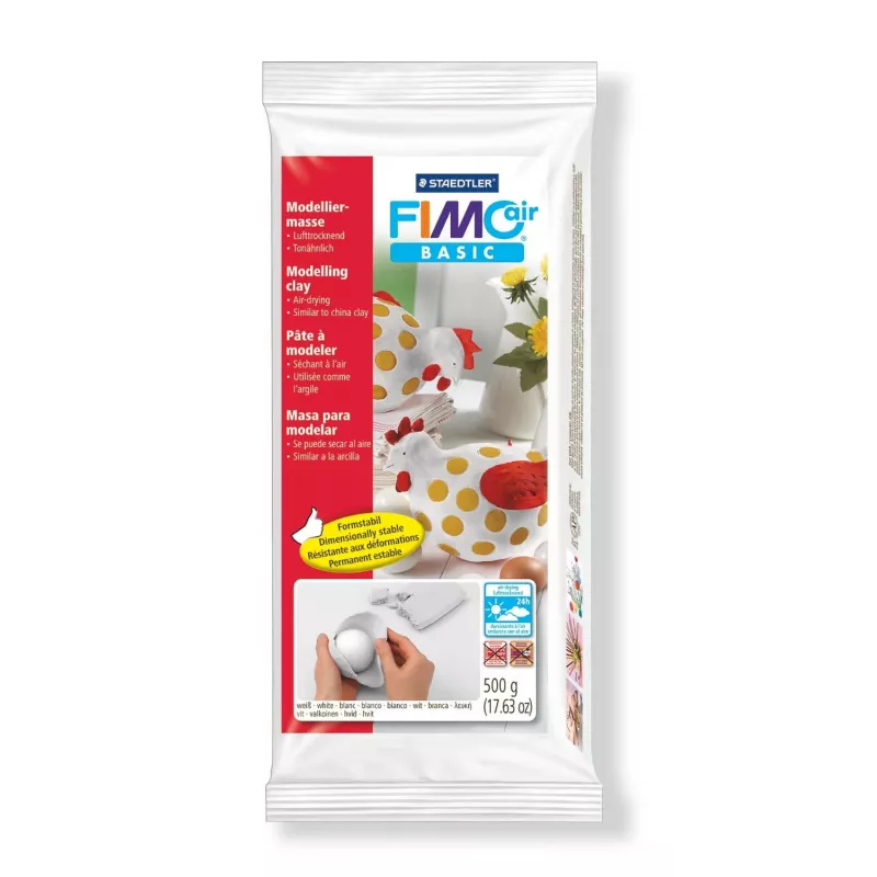 Modeliavimo molis Staedtler FIMOair basic 8100 Balta 500 g