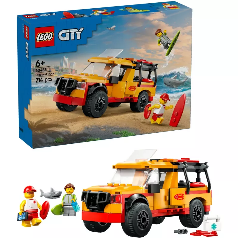 LEGO CITY 60453 Gelbėtojų paplūdimio gelbėjimo sunkvežimis