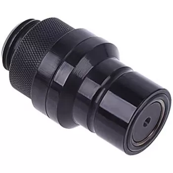 Jungtis Alphacool 17440 — žalvarinė kompiuterinio aušinimo jungtis, juoda, 32×86×32 mm