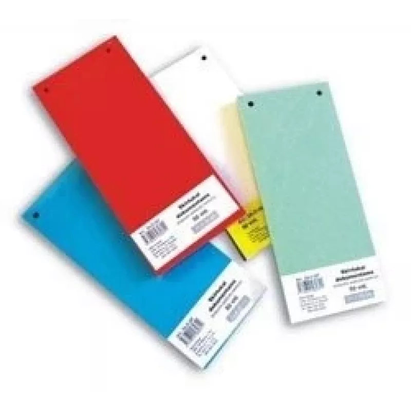 Kartoniniai skirtukai SMLT SK-D-SP/Z aplankams 11 x 23,5 cm, žali, pakuotėje 50 vnt.