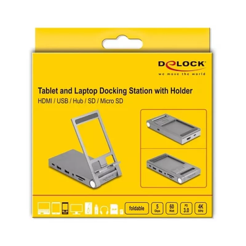 Dokingo stotis DeLOCK 88199 4K su laikikliu