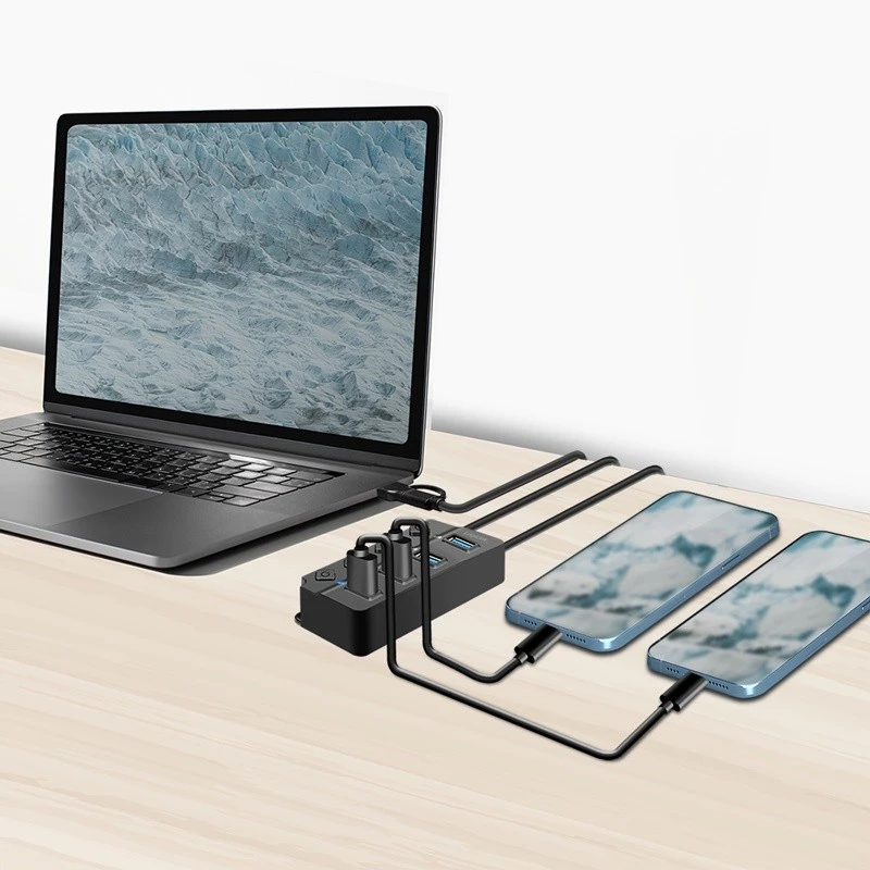 USB3.2 Gen1 HUB, 4xUSB-A su atskirais jungikliais
