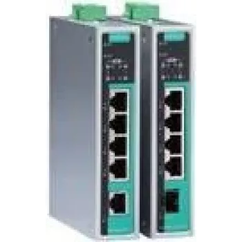 Tinklo komutatorius MOXA EDS-G205A-4PoE-T Nevaldomas Gigabit Ethernet 5 prievadai (4x PoE) Aliuminis 4U