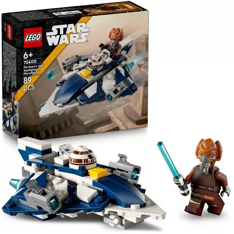 LEGO Microfighter Star Wars Plo Koon'o Jedi naikintuvas 75400 — 89 dalys, 1 minifigūrėlė, amžius 6+