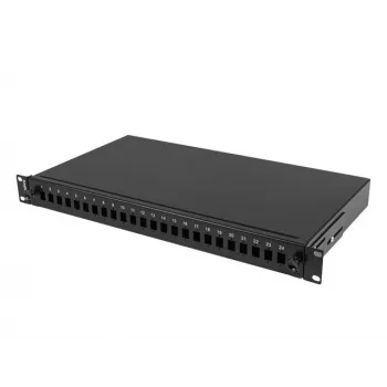 Šviesolaidinė skirstomoji dėžė Rack 1U 24x SC LC 19