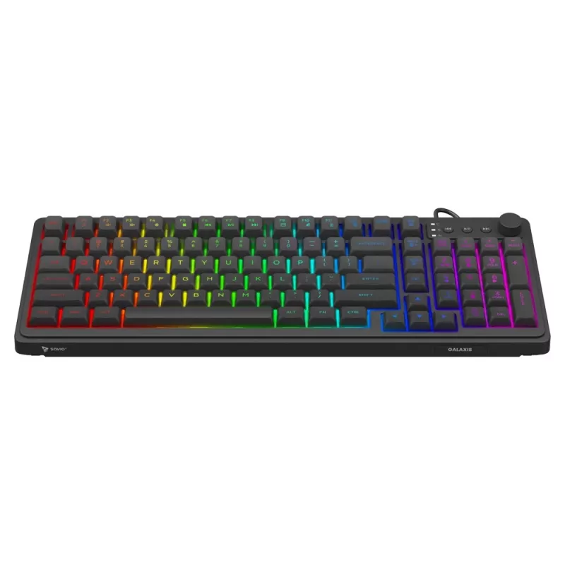 Savio Galaxis klaviatūra, žaidimams, USB, QWERTY, US English, juoda