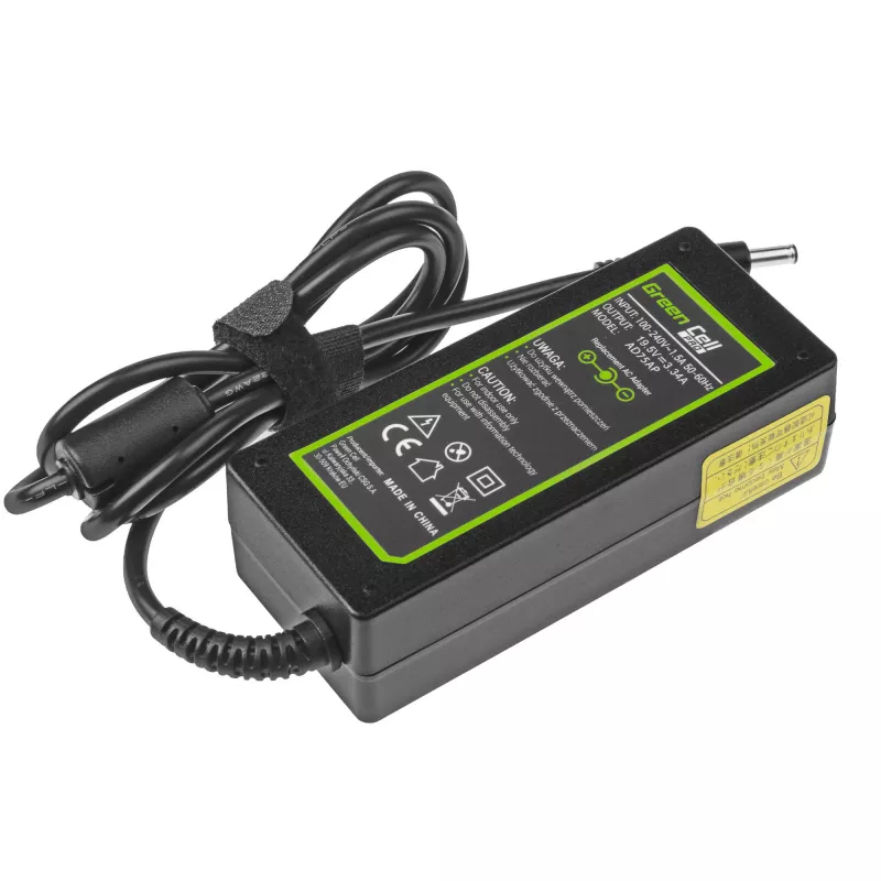Maitinimo adapteris Green Cell AD75AP 65W 19.5V 3.34A Dell nešiojamiesiems kompiuteriams, vidaus, juodas