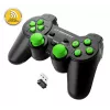 Laidinis žaidimų pultelis ESPERANZA EGG108G — USB 2.0, 12 mygtukų, analoginis/skaitmeninis, D-pad, skirtas PC ir PlayStation 3, juoda/žalia