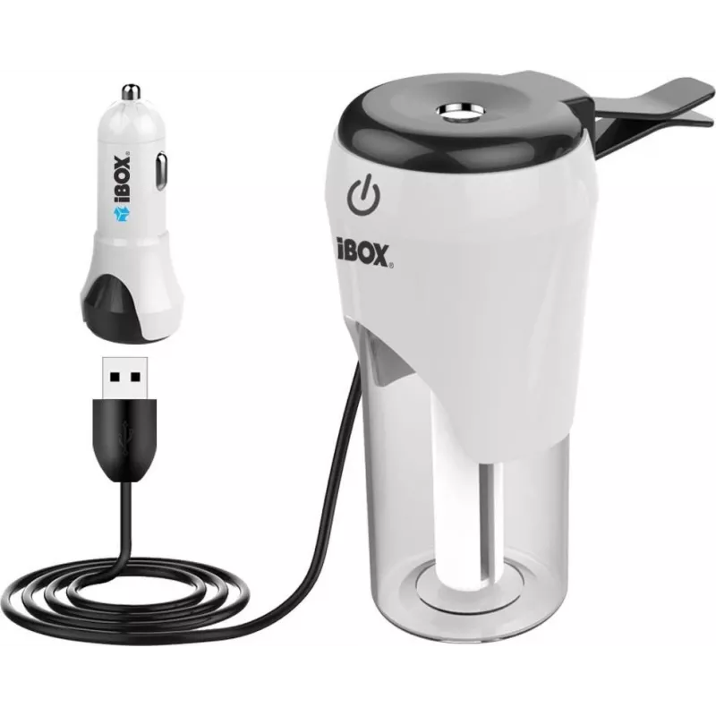 iBox ICCH-01 automobilinis USB įkroviklis su oro drėkintuvu ir aromato difuzoriumi