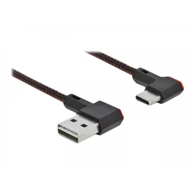 USB laidas DeLOCK EASY-USB 2.0 Type-A kištukas į Type-C kištukas 0,5 m juodas