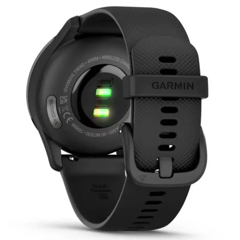 Garmin vivomove Trend LCD 40 mm Hybrid 254 x 346 pikseliai Liečiamas ekranas Juodas GPS (palydovas)