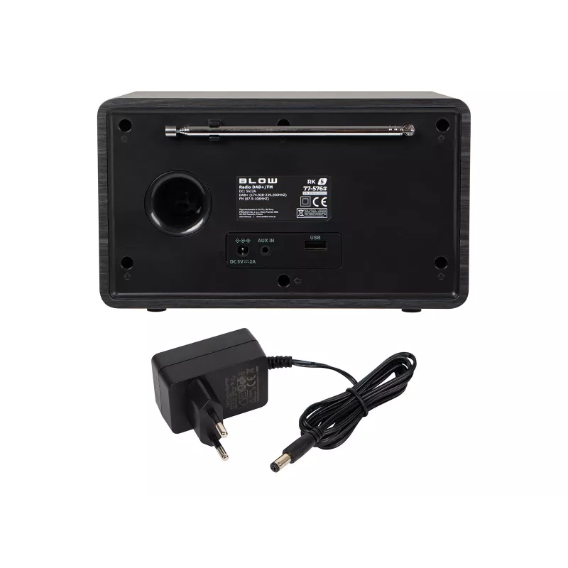 BLOW virtuvės radijas RK5 FM/DAB+ su Bluetooth, juodas