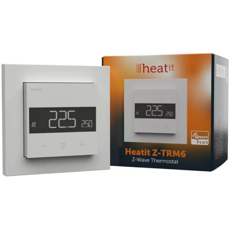 Termostatas Heatit Z-TRM6 baltas RAL 9003 Z-Wave 3600W 16A 868,4 MHz