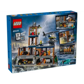 “LEGO City” policijos nuovados ir kalėjimo salos konstrukcinis žaislas 60419 — 980 dalių, 7 minifigūrėlės, 370×400×160 mm