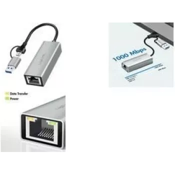 LogiLink UA0238B - tinklo plokštė USB-A C 1x RJ45 - sąsajos plokštė - 1 000 Mbps (UA0238B)